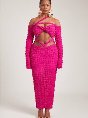 NWT BBXBrand Hot Pink Cut-Out Dress